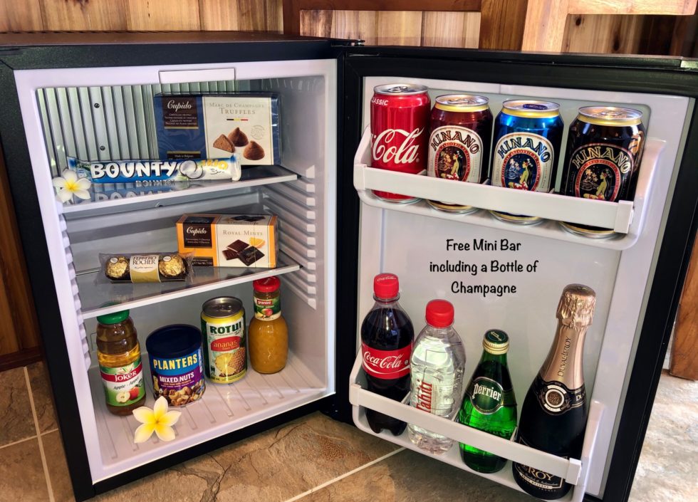 Free minibar at Moorea Suite Love